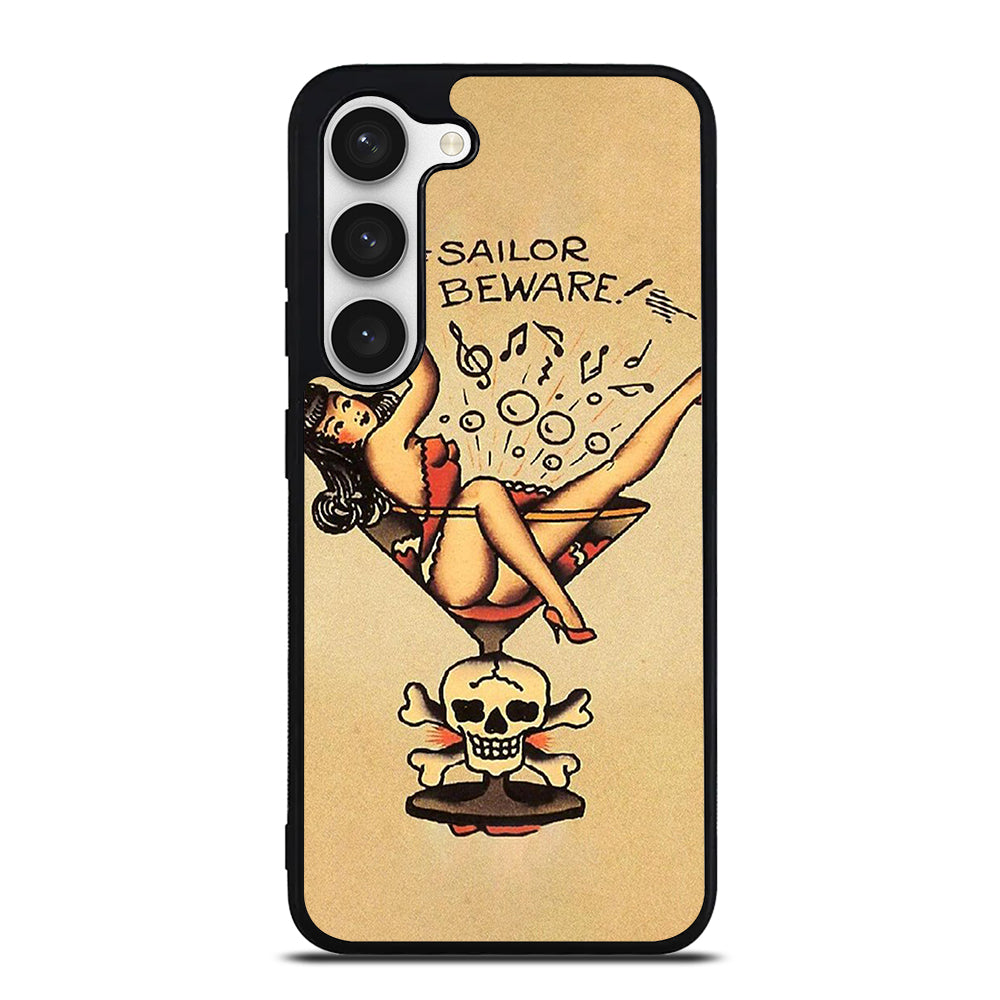 SAILOR JERRY BEWARE TATTOO Samsung Galaxy S23 Case Cover