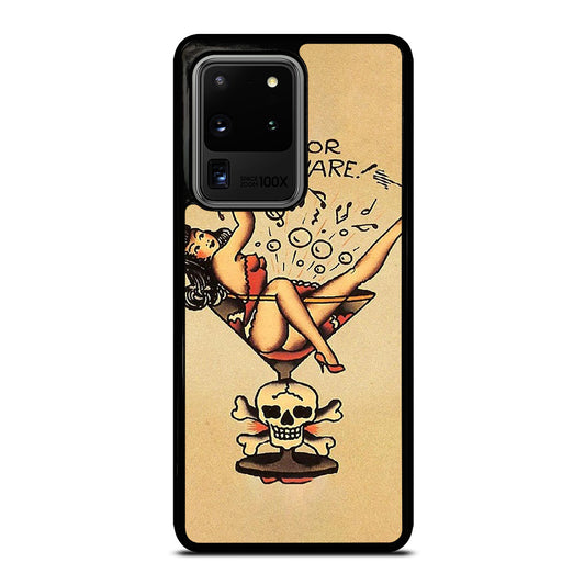 SAILOR JERRY BEWARE TATTOO Samsung Galaxy S20 Ultra Case Cover
