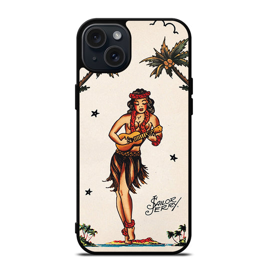 SAILOR JERRY GIRL TATTOO iPhone 15 Plus Case Cover