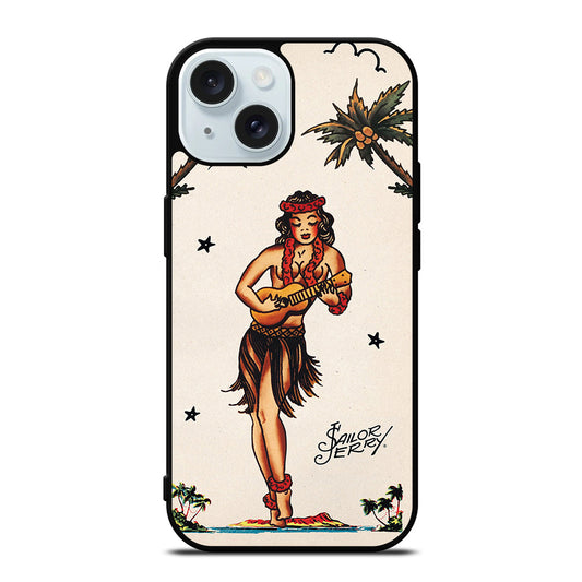 SAILOR JERRY GIRL TATTOO iPhone 15 Case Cover
