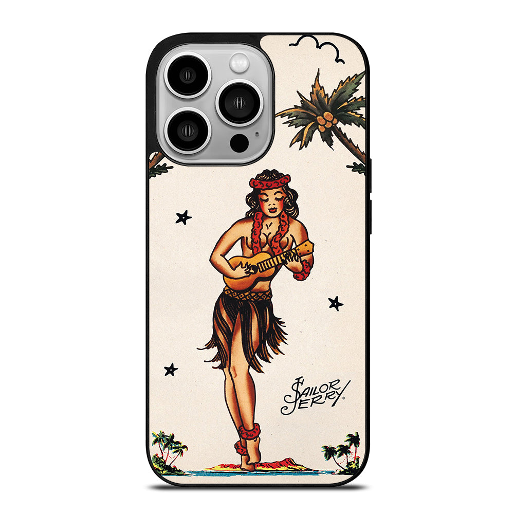 SAILOR JERRY GIRL TATTOO iPhone 14 Pro Case Cover