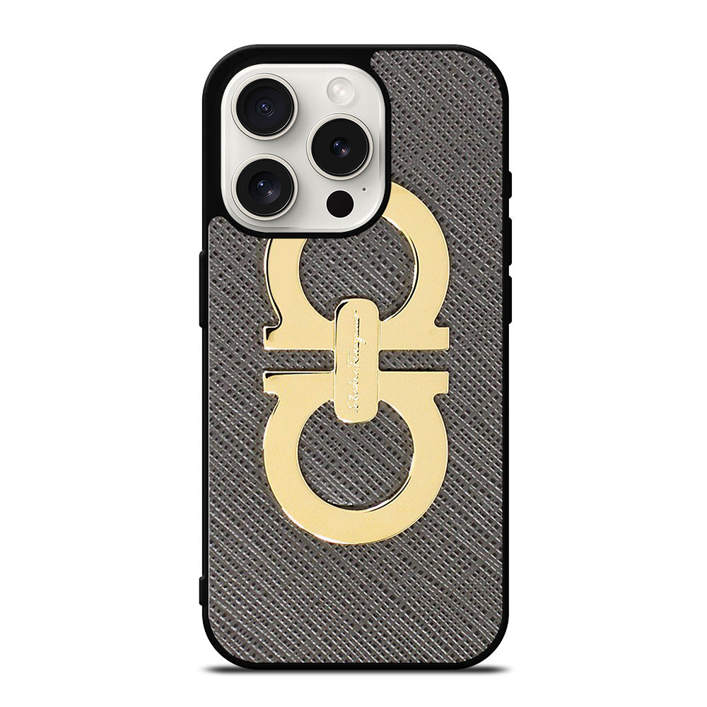 SALVATORE FERRAGAMO EMBLEM iPhone 15 Pro Case Cover