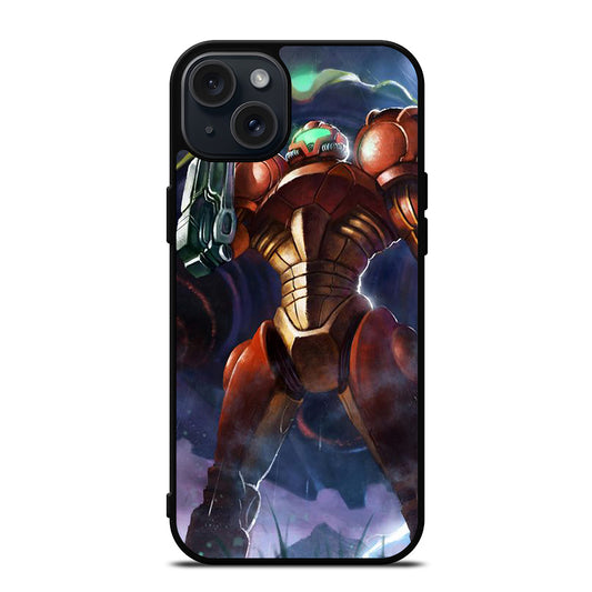 SAMUS ARAN METROID ART iPhone 15 Plus Case Cover