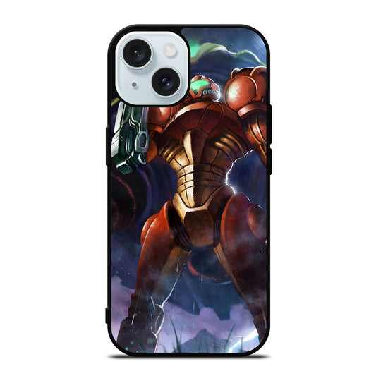 SAMUS ARAN METROID ART iPhone 15 Case Cover