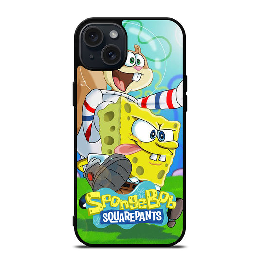 SANDY SQUIRREL AND SPONGEBOB SQUAREPANTS iPhone 15 Plus Case Cover