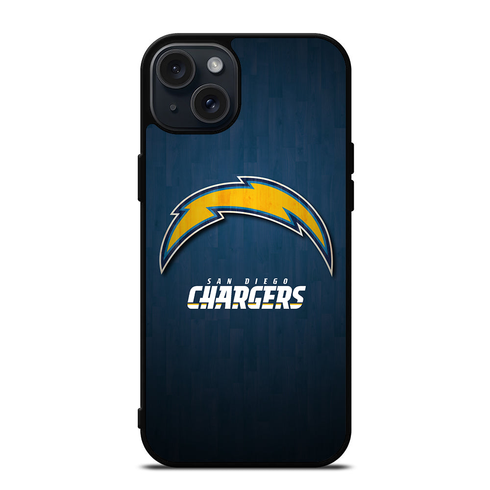 SAN DIEGO CHARGERS WOODEN LOGO iPhone 15 Plus Case Cover