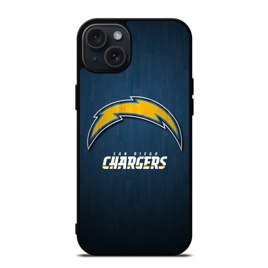 SAN DIEGO CHARGERS WOODEN LOGO iPhone 15 Plus Case Cover