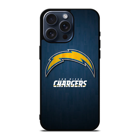 SAN DIEGO CHARGERS WOODEN LOGO iPhone 15 Pro Max Case Cover