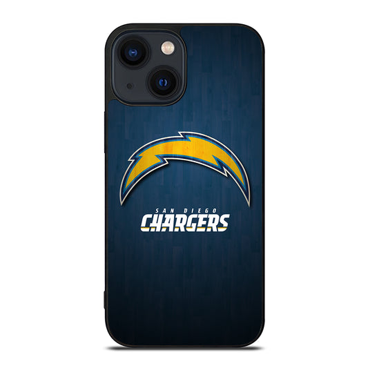 SAN DIEGO CHARGERS WOODEN LOGO iPhone 14 Plus Case Cover