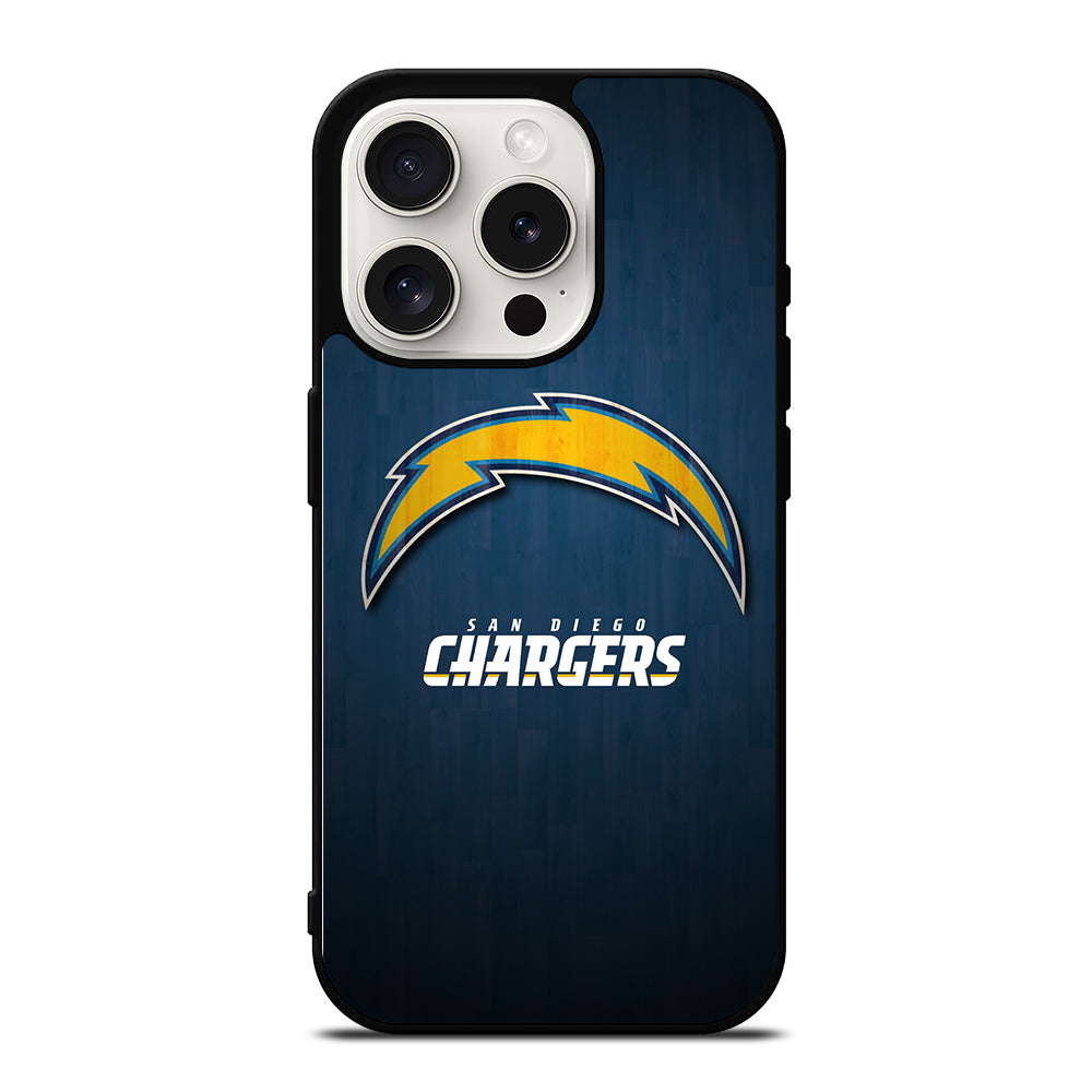 SAN DIEGO CHARGERS WOODEN LOGO iPhone 15 Pro Case Cover