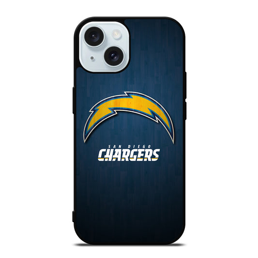 SAN DIEGO CHARGERS WOODEN LOGO iPhone 15 Case Cover
