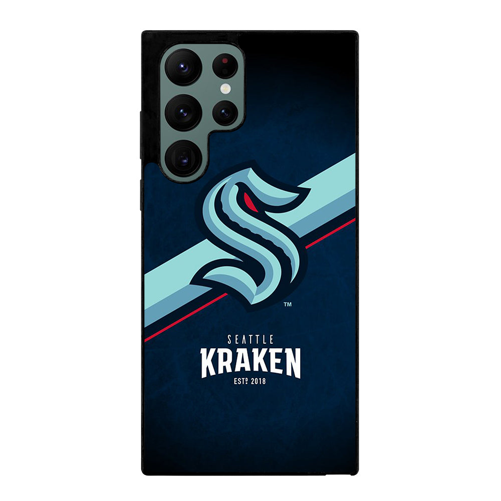 SEATTLE KRAKEN STRIPE LOGO Samsung Galaxy S22 Ultra Case Cover