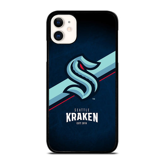 SEATTLE KRAKEN STRIPE LOGO iPhone 11 Case Cover