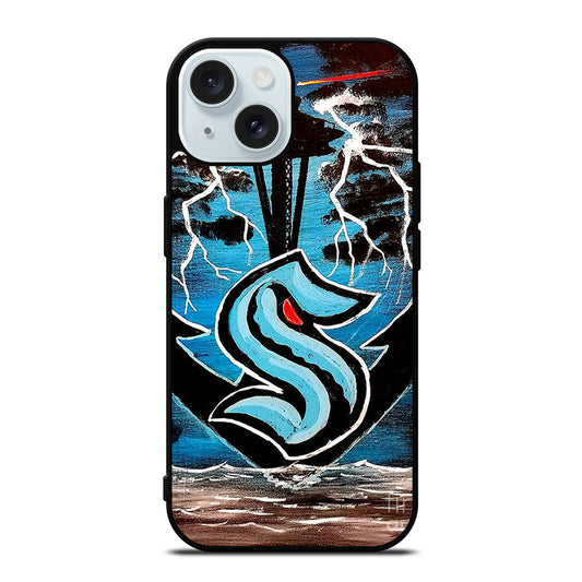 SEATTLE KRAKEN ART iPhone 15 Case Cover