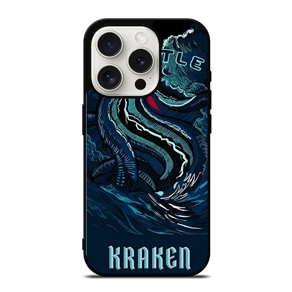 SEATTLE KRAKEN LOGO ART iPhone 15 Pro Case Cover