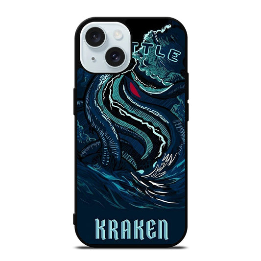 SEATTLE KRAKEN LOGO ART iPhone 15 Case Cover