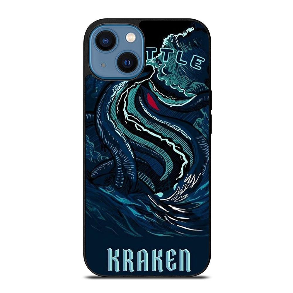 SEATTLE KRAKEN LOGO ART iPhone 14 Case Cover