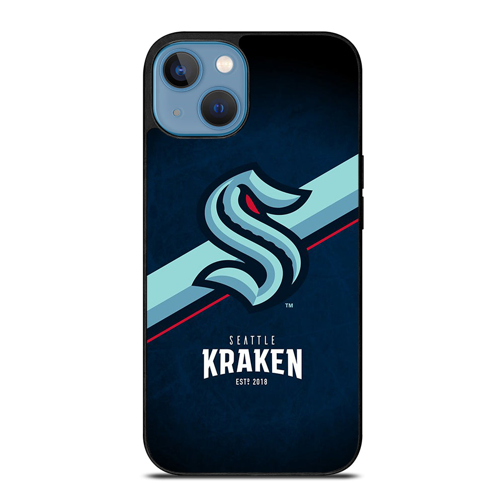 SEATTLE KRAKEN STRIPE LOGO iPhone 13 Case Cover