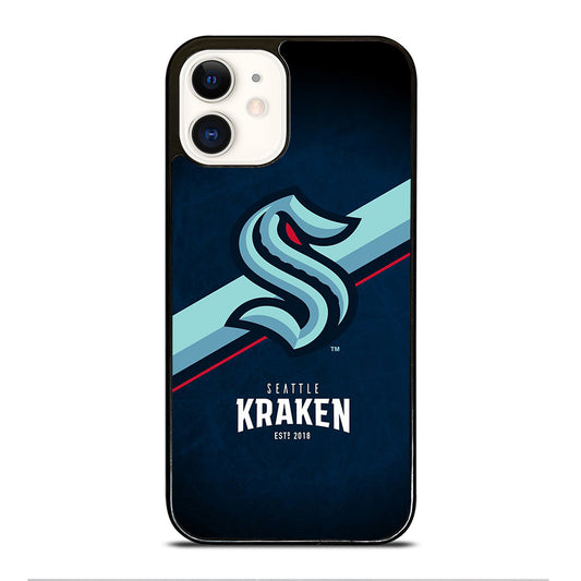 SEATTLE KRAKEN STRIPE LOGO iPhone 12 Case Cover