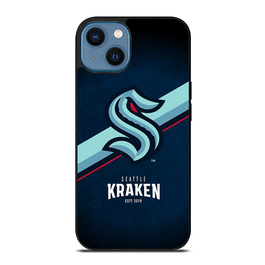 SEATTLE KRAKEN STRIPE LOGO iPhone 14 Case Cover