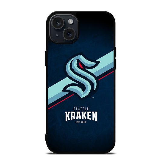 SEATTLE KRAKEN STRIPE LOGO iPhone 15 Plus Case Cover