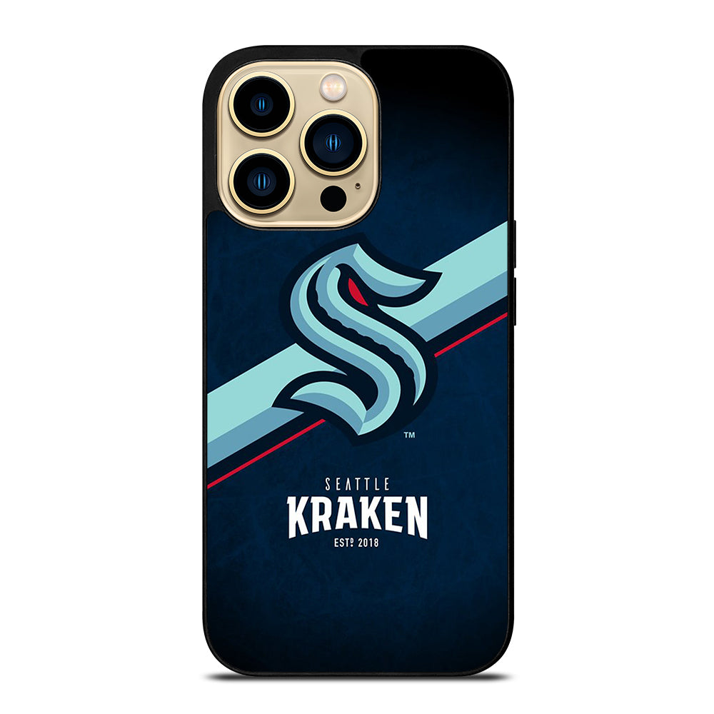 SEATTLE KRAKEN STRIPE LOGO iPhone 14 Pro Max Case Cover