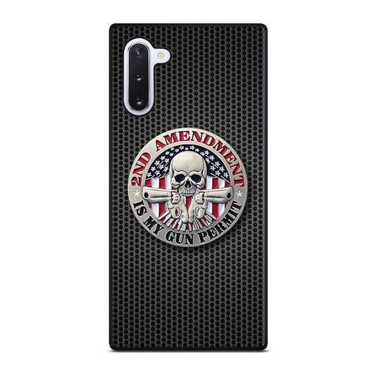 SECOND AMENDMENT AMERICAN GUN METAL LOGO Samsung Galaxy Note 10 Case Cover
