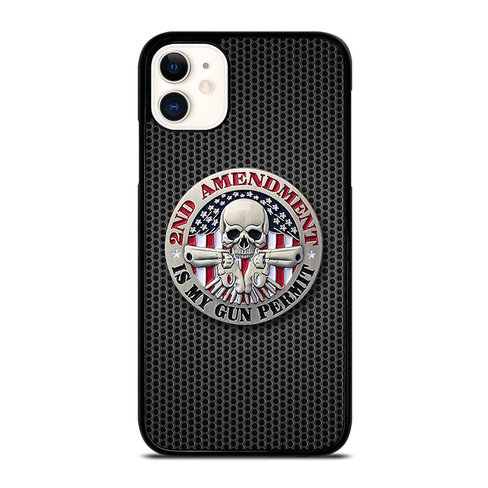 SECOND AMENDMENT AMERICAN GUN METAL LOGO iPhone 11 Case Cover