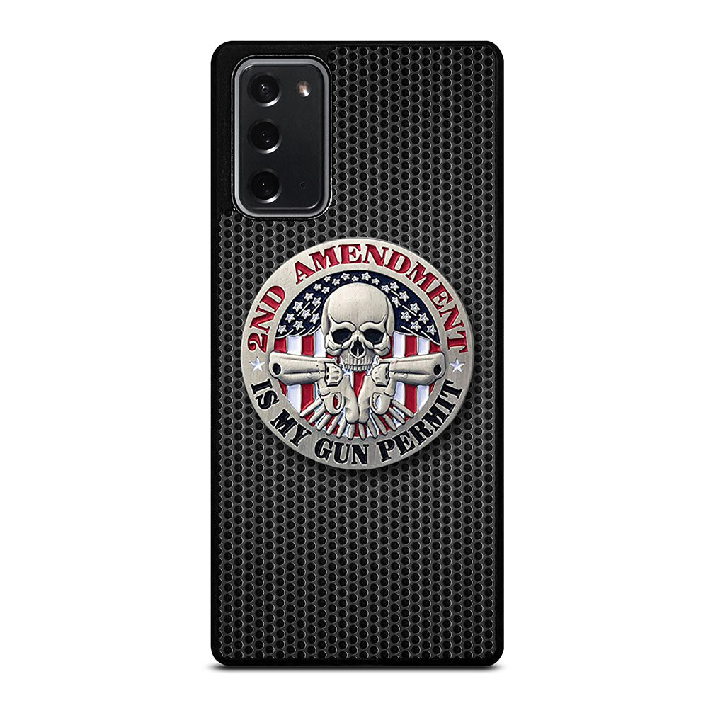 SECOND AMENDMENT AMERICAN GUN METAL LOGO Samsung Galaxy Note 20 Case Cover