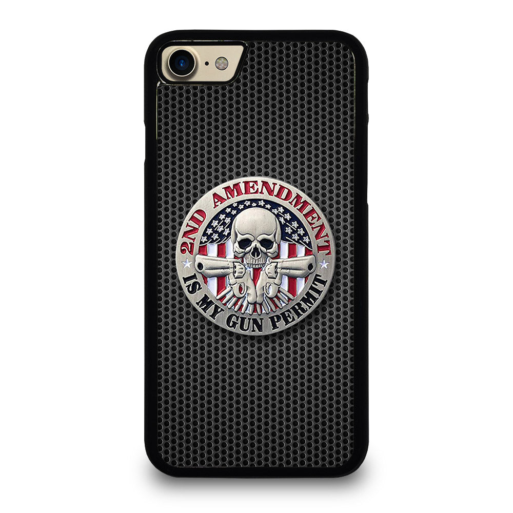 SECOND AMENDMENT AMERICAN GUN METAL LOGO iPhone 7 / 8 Case Cover