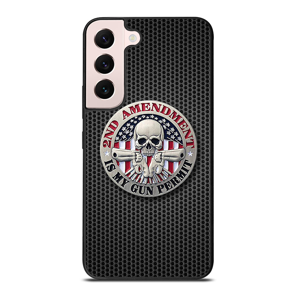 SECOND AMENDMENT AMERICAN GUN METAL LOGO Samsung Galaxy S22 Plus Case Cover