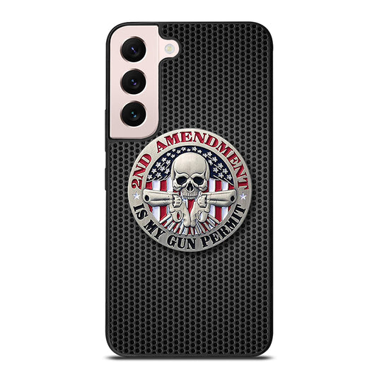 SECOND AMENDMENT AMERICAN GUN METAL LOGO Samsung Galaxy S22 Plus Case Cover