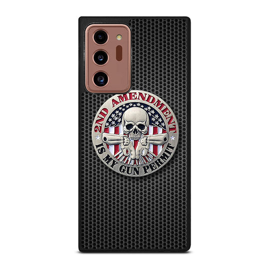 SECOND AMENDMENT AMERICAN GUN METAL LOGO Samsung Galaxy Note 20 Ultra Case Cover