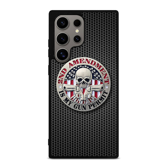 SECOND AMENDMENT AMERICAN GUN METAL LOGO Samsung Galaxy S24 Ultra Case Cover