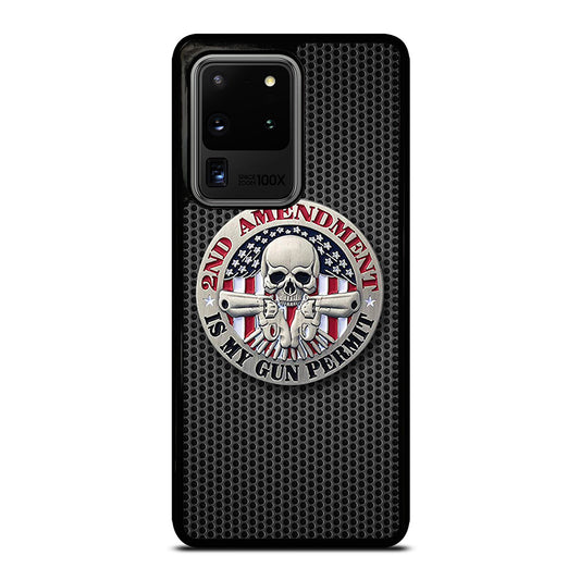 SECOND AMENDMENT AMERICAN GUN METAL LOGO Samsung Galaxy S20 Ultra Case Cover