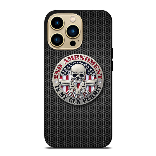 SECOND AMENDMENT AMERICAN GUN METAL LOGO iPhone 14 Pro Max Case Cover