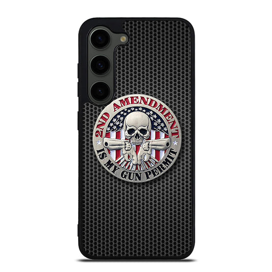 SECOND AMENDMENT AMERICAN GUN METAL LOGO Samsung Galaxy S23 Plus Case Cover