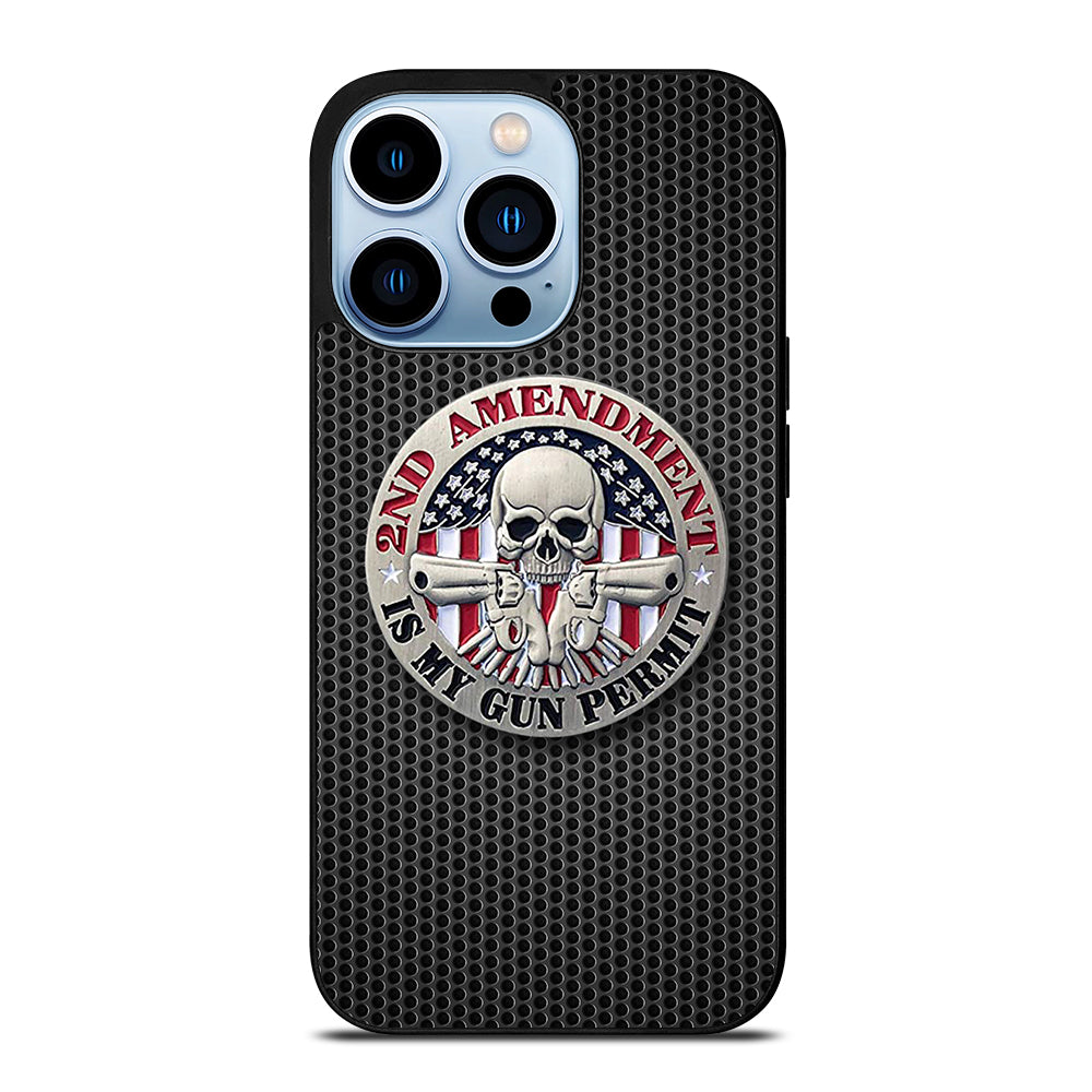 SECOND AMENDMENT AMERICAN GUN METAL LOGO iPhone 13 Pro Max Case Cover