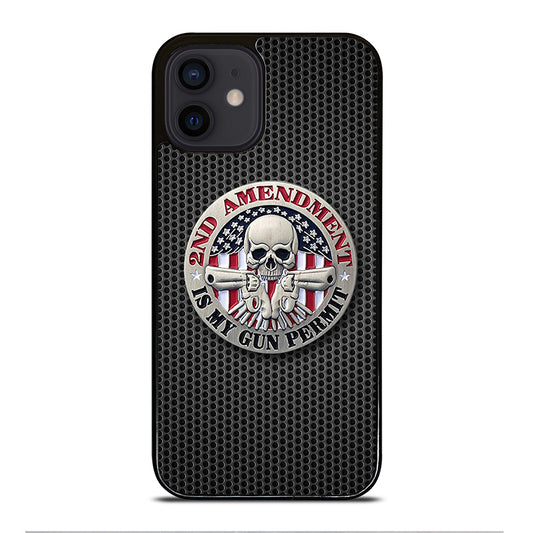 SECOND AMENDMENT AMERICAN GUN METAL LOGO iPhone 12 Mini Case Cover