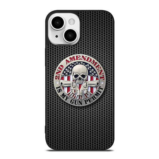 SECOND AMENDMENT AMERICAN GUN METAL LOGO iPhone 13 Mini Case Cover