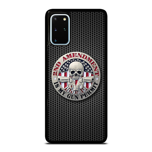 SECOND AMENDMENT AMERICAN GUN METAL LOGO Samsung Galaxy S20 Plus Case Cover