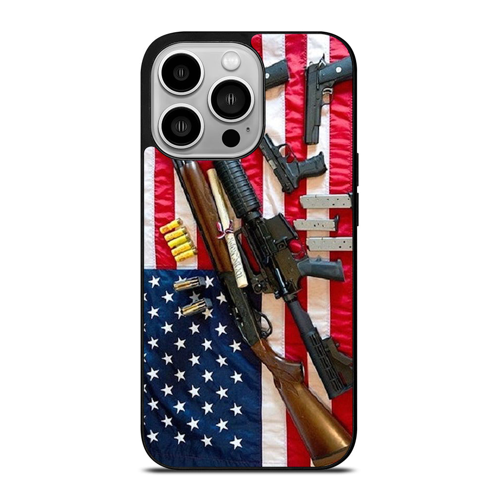 SECOND AMENDMENT AMERICAN GUN iPhone 14 Pro Case Cover
