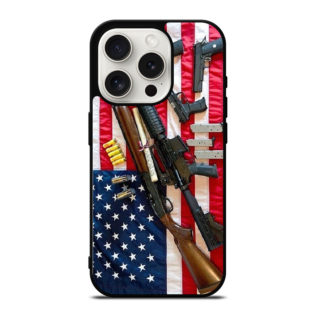 SECOND AMENDMENT AMERICAN GUN iPhone 15 Pro Case Cover