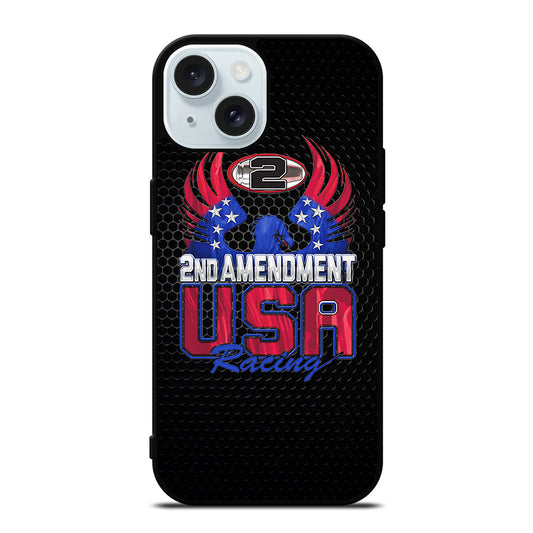 SECOND AMENDMENT LOGO METAL LOGO 2 iPhone 15 Case Cover