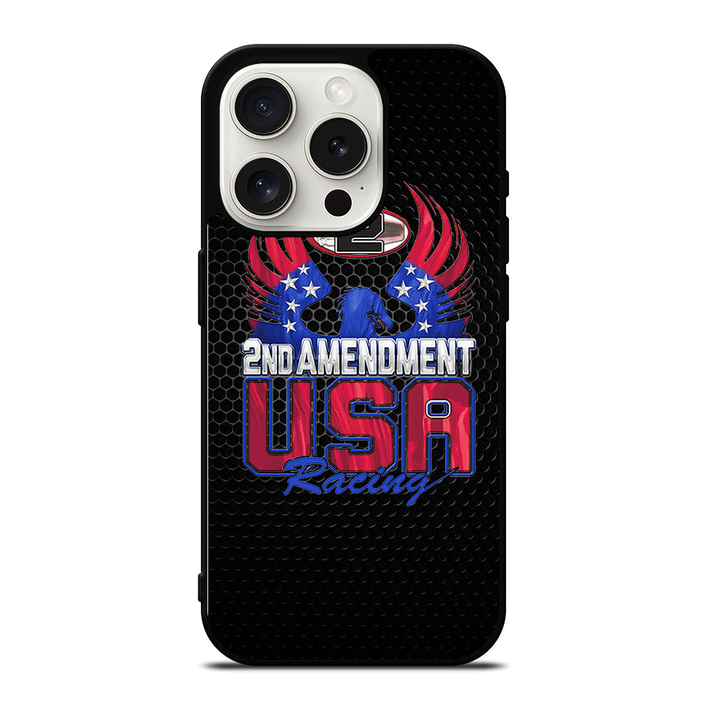 SECOND AMENDMENT LOGO METAL LOGO 2 iPhone 15 Pro Case Cover