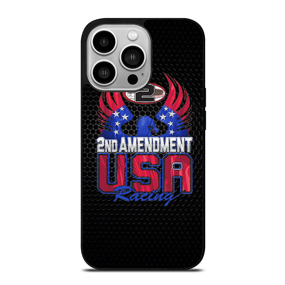 SECOND AMENDMENT LOGO METAL LOGO 2 iPhone 14 Pro Case Cover