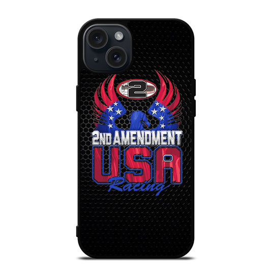 SECOND AMENDMENT LOGO METAL LOGO 2 iPhone 15 Plus Case Cover