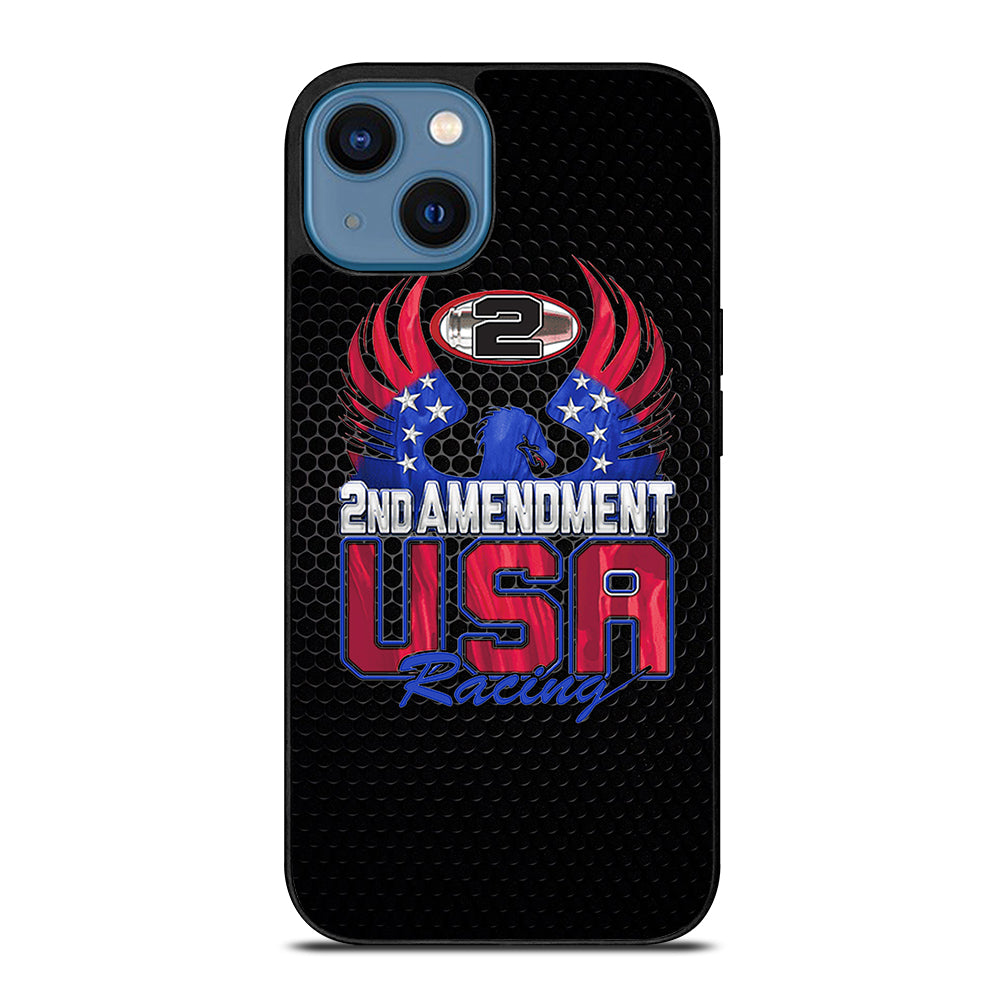 SECOND AMENDMENT LOGO METAL LOGO 2 iPhone 14 Case Cover