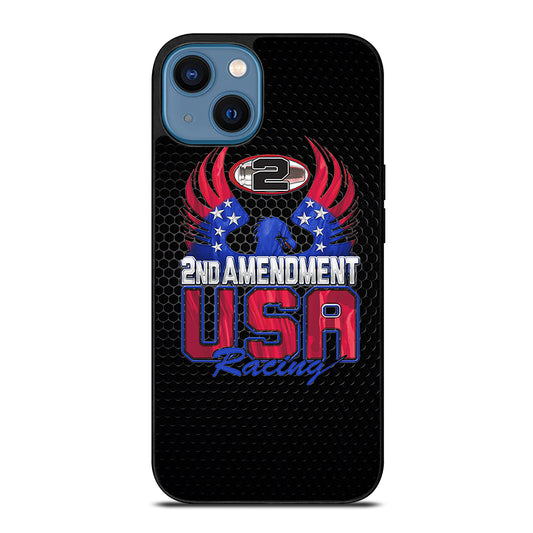 SECOND AMENDMENT LOGO METAL LOGO 2 iPhone 14 Case Cover