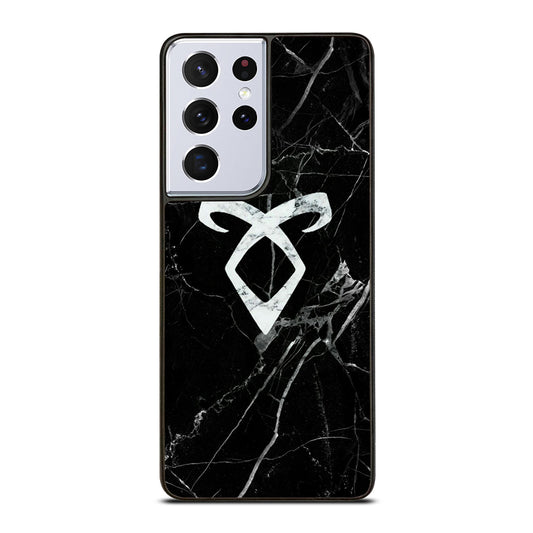 SHADOWHUNTER ANGELIC MARBLE LOGO Samsung Galaxy S21 Ultra Case Cover